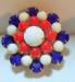 Patriotic Red, White and Blue Vintage Brooch !