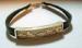 Silver and Black Egyptian Design Bracelet