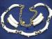 Signed Sarah Coventry White/Gold DEMI Necklace Earrings SET