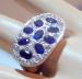 Beautiful CZ Crystal and Blue Ring