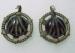 Pair of Carved Bakelite Fasteners