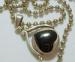 Fun Black Heart and Kisses Necklace