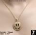 Smiley Face Necklace: Rhinestone Smiley Face Necklace GT Med