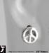 Peace Sign Earrings: Sterling Silver Peace Sign Earrings .