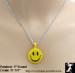 Smiley Face Necklace: Rhinestone Enamel Smiley Face Necklace