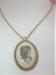 Signed Sarah Coventry Lady Cameo Pendant/Necklace