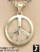 Peace Sign Necklace: Gold Tone Peace Sign Necklace Unisex