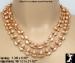 Rose Gold Tone 4 Strand Beads Necklace Earrings Set