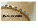 Signed Joan Rivers Blue Rhinestone Open Narrow Bracelet
