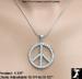 Peace Sign Necklace: Rhinestone Peace Sign Necklace Large
