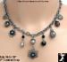 Charm Necklace: Black Hematite Crystal Rhinestone Necklace