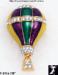 Hot Air Balloon Pin: Enamel Rhinestone Hot Air Balloon Pin '