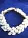 Vintage White & Gold Tone Carved Trifari Floral Bracelet