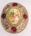Celluloid Courting Portrait Brooch - Signed