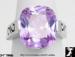 Cubic Zirconia Ring: Lavender Cubic Zirconia Statement Ring