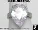 Cubic Zirconia Ring: Huge Pear Shaped Cubic Zirconia Ring