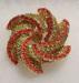 Fall Pinwheel of Colors Fall Brooch