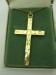 Vintage Big Gold Tone Cross Pendant/Necklace MIB
